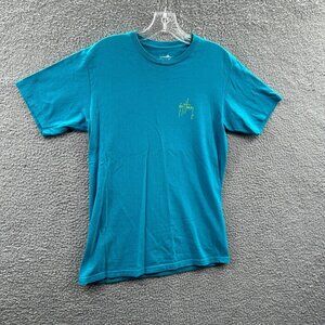 Guy Harvey‎ Mens Shirt Small Blue Sword Fish Fishing Short Sleeve Pullover